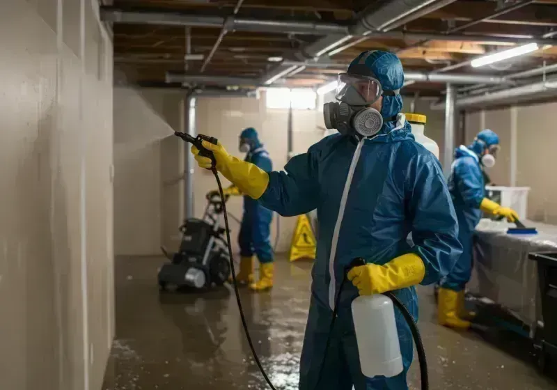 Basement Sanitization and Antimicrobial Treatment process in Elburn, IL