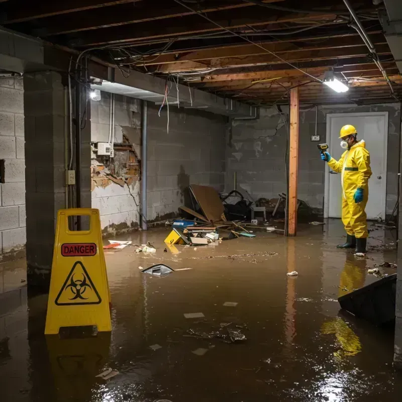 Flooded Basement Electrical Hazard in Elburn, IL Property